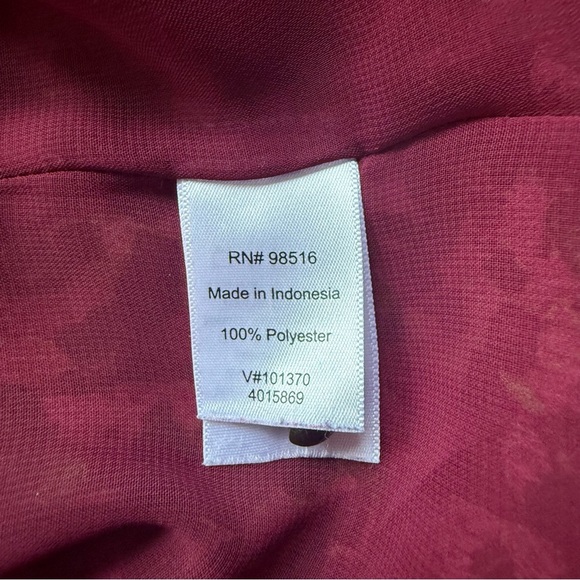 Coldwater‎ Creek Pink Chiffon Ruffle Blouse Long Sleeve Button Down Womens XL - Picture 7 of 7